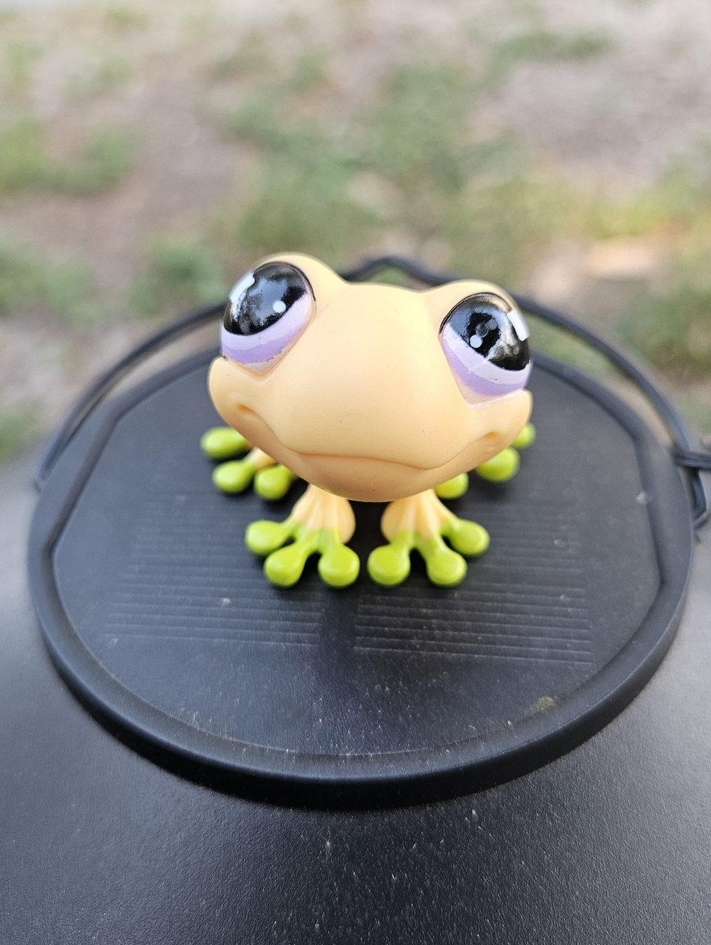Littlest Pet Shopβ LPS Frog Yellow Purple Diamond Eyes 928 Figure 2004